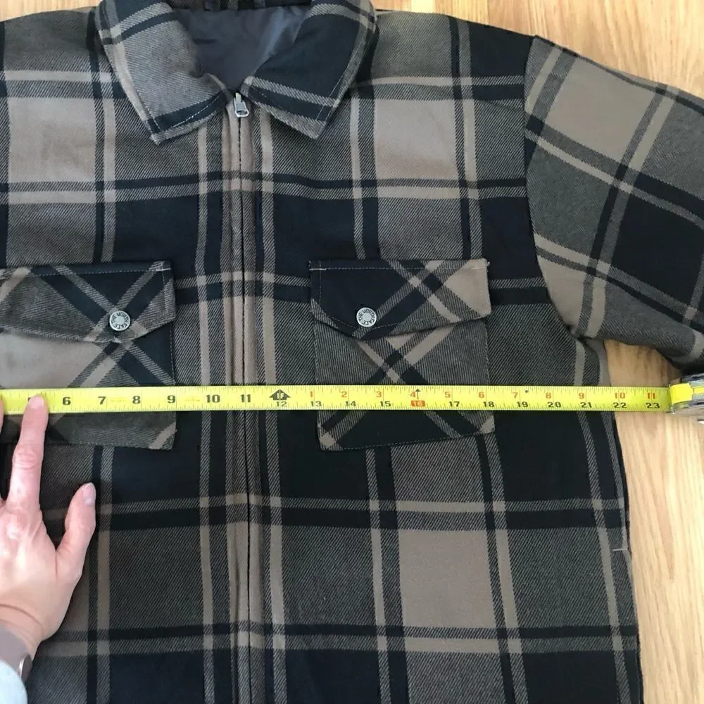 THE NORTH FACE Hyvent Orange/Brown Jacket w/ Brown Plaid Reversible Liner